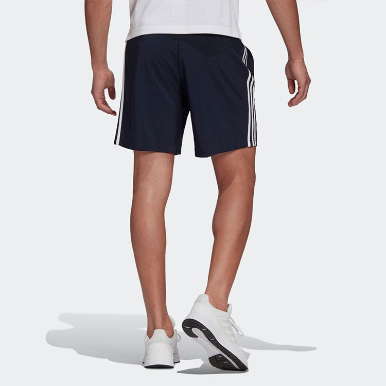Men's adidas Aeroready Essentials Embroidered Side Stripe Straight Sports Shorts Blue GL0023
