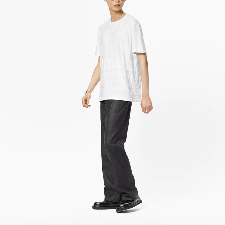Men's LOUIS VUITTON SS21 Alphabet Short Sleeve White 1A8WW9