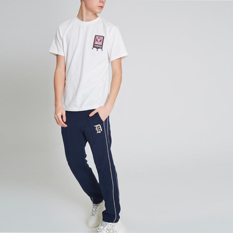 MLB Basic Small Printing Casual Sports Short Sleeve Unisex White 31TSD2931