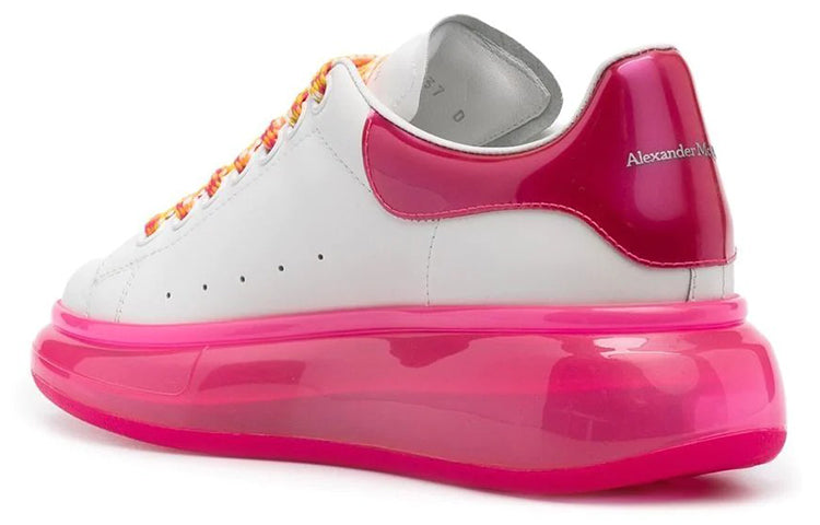 (WMNS) Alexander McQueen Oversized Lace-Up Sneakers 'White Rose Pink' 697109WIBNF9753