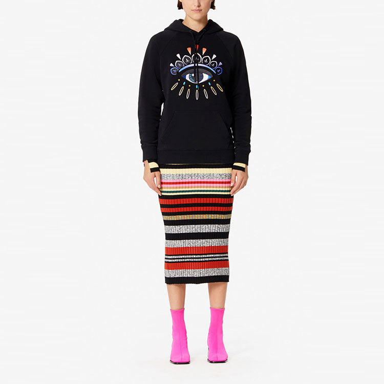 (WMNS) KENZO Eye Pattern Hoodie Black F962SW7664XF-99