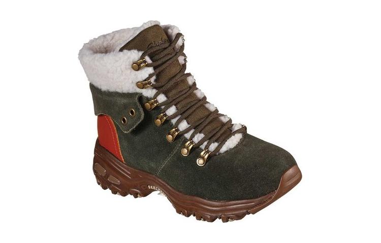 (WMNS) Skechers D'Lites Winter Bliss Boot 'Black Red White' 167087-OLBR