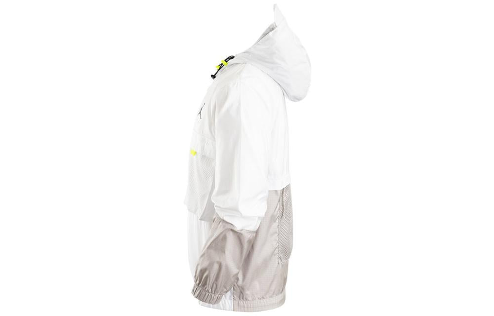 Men's Air Jordan Colorblock Zipper Hooded Jacket Autumn White DM1868-100