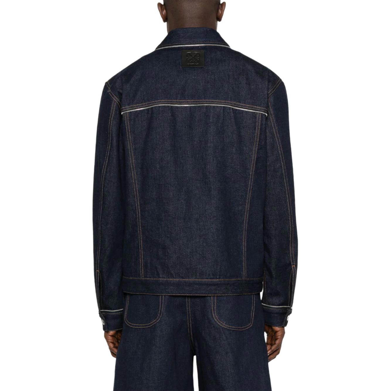 Off-White 90s Logo Skate Denim Jacket 'Raw Blue Gold' OMYE092S24DEN0014522