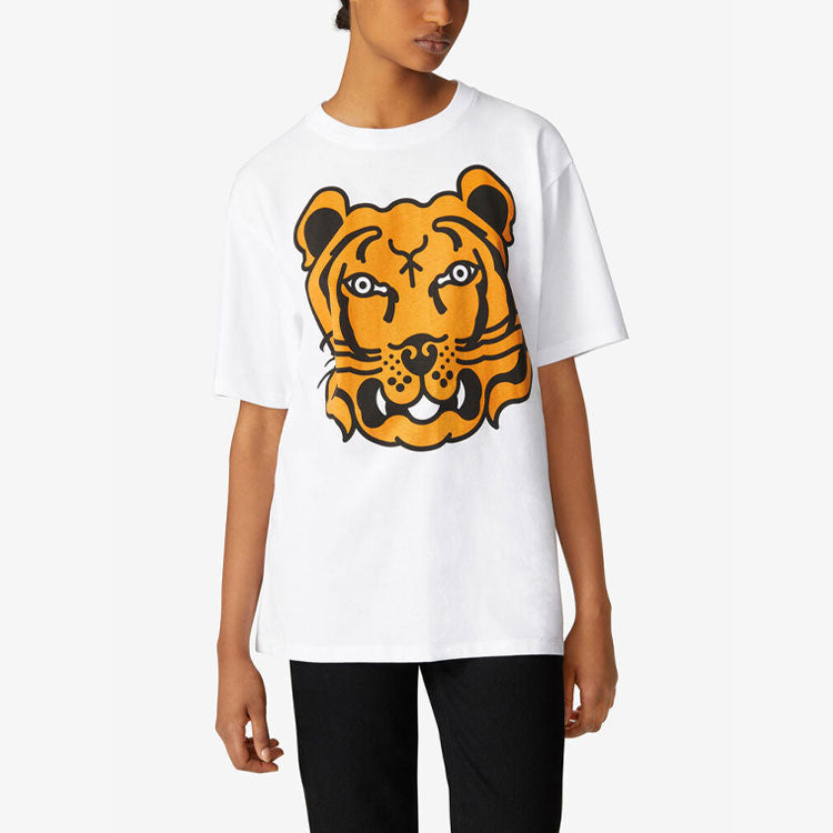 KENZO SS21 Printing Tiger Head Short Sleeve White FA62TS9904V4-01
