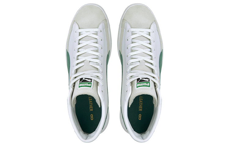 PUMA Basket Mid Shoes Vintage White/Green/Grey 381245-02