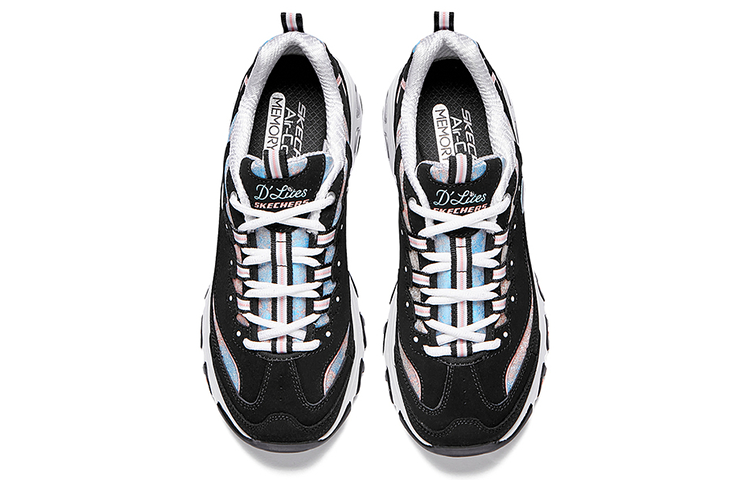 (WMNS) Skechers D'Lites Splendid Journey 'Black Multicolor' 149793-BKMT