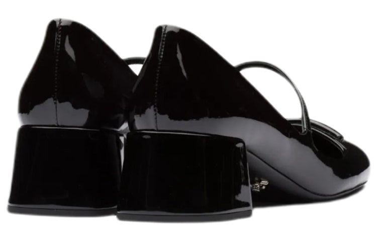 (WMNS) PRADA Patent Logo Mary Jane Shoes 'Black' 1I768M_069_F0002_F_045