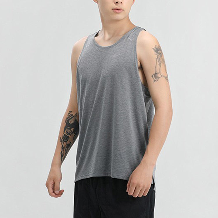 Nike Rise 365 Dri-fit Breathable Quick Dry Running Vest Gray CJ5419-097