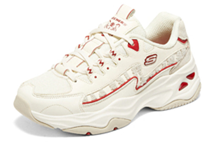 (WMNS) Skechers D'Lites 'White Red' 896069-WRD