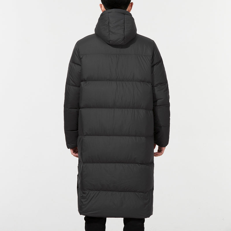 adidas neo Athleisure Casual Sports Stay Warm mid-length hooded down Jacket Black H45242