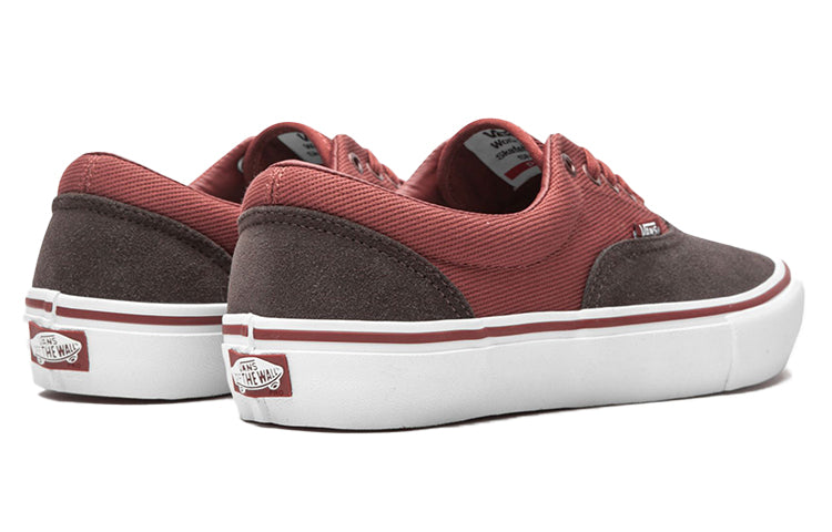 Vans Era Breathable Wear-Resistant Non-Slip Low Top Casual Skate Shoes Unisex Brown Red VN0A347L0TR
