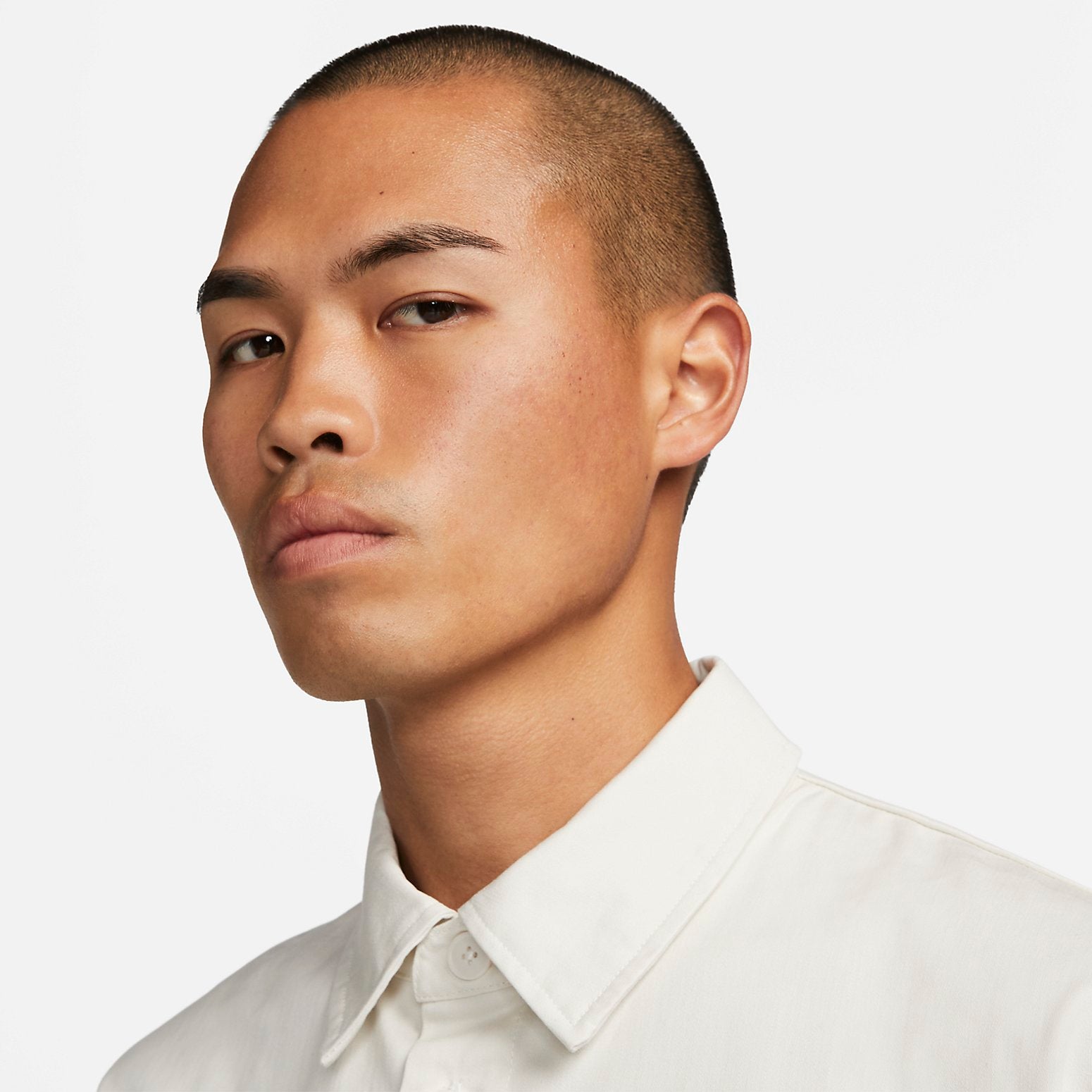 Nike Life Woven Military Short-Sleeve Button-Down Shirt 'White' DX3341-030