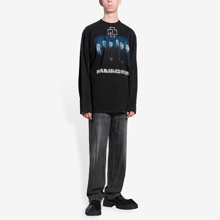 Balenciaga Rammstein Germany Band Crossover Long Sleeves Unisex Black 651796TLV511000
