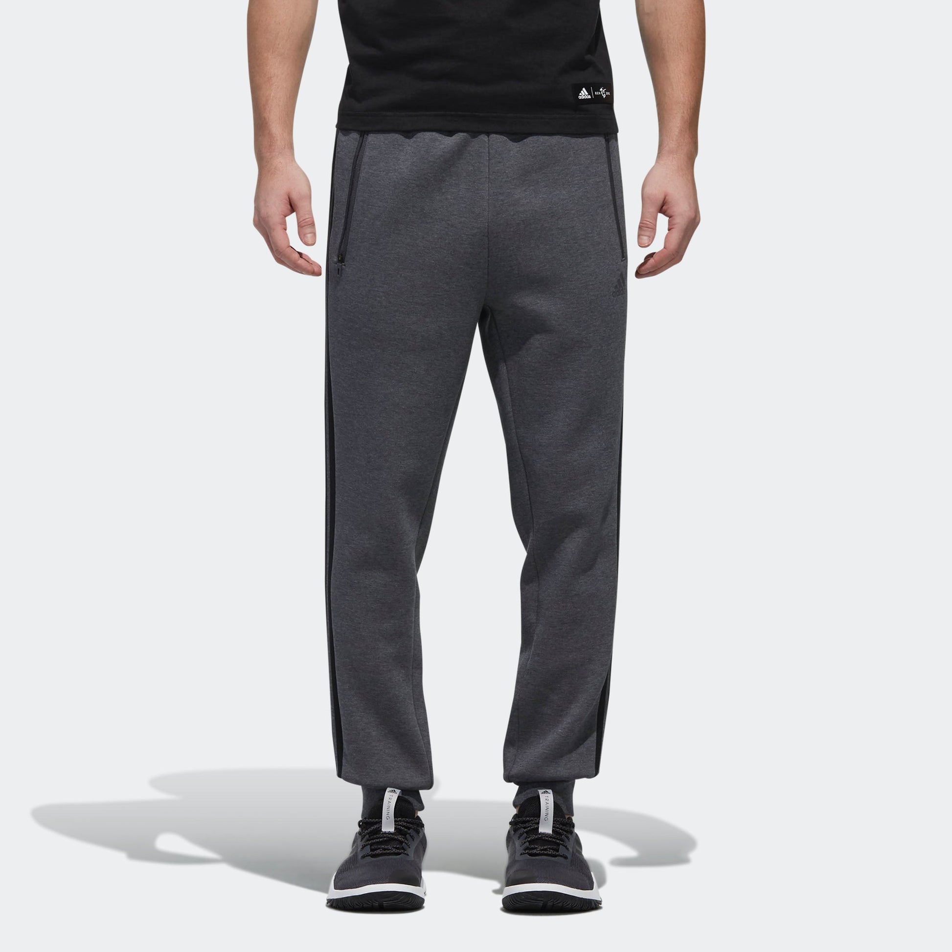 adidas logo Casual Cozy Bundle Feet Sports Pants Gray DW4653