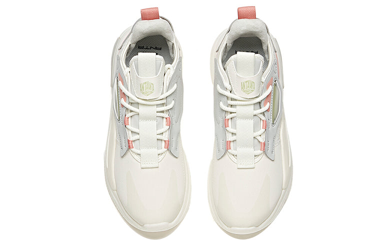 (WMNS) ANTA Running Series Sneakers Mid 'White Grey Pink' 122048808-6