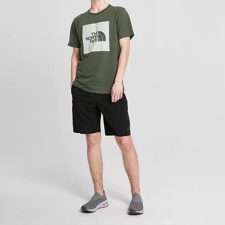 THE NORTH FACE FlashDry Box Logo Short Sleeve Couple Style Green 499K-37X