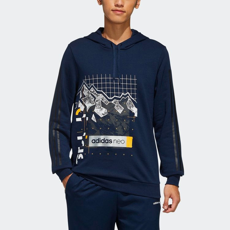adidas neo M FAV GR HOODY Athleisure Casual Sports Navy Blue EI4473
