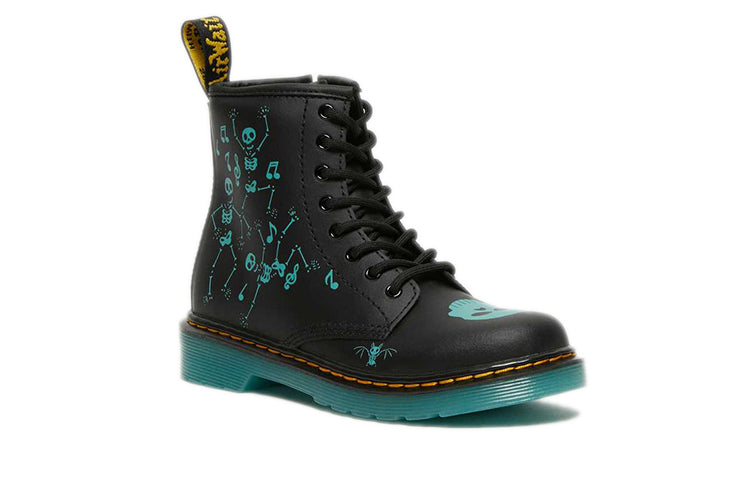(PS) Dr.Martens 1460 PU Skelly Print Leather Lace Up Boots 'Black Aqua' 27077001