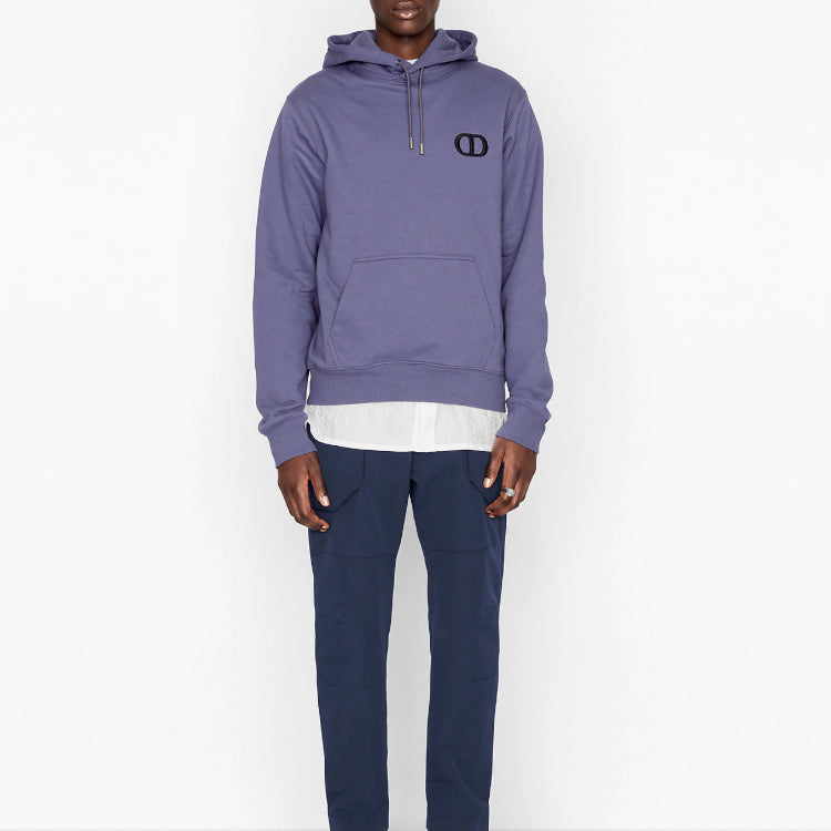 DIOR Cd Icon Embroidered Logo Round Neck Pullover For Men Purple 113J698A0531-C485