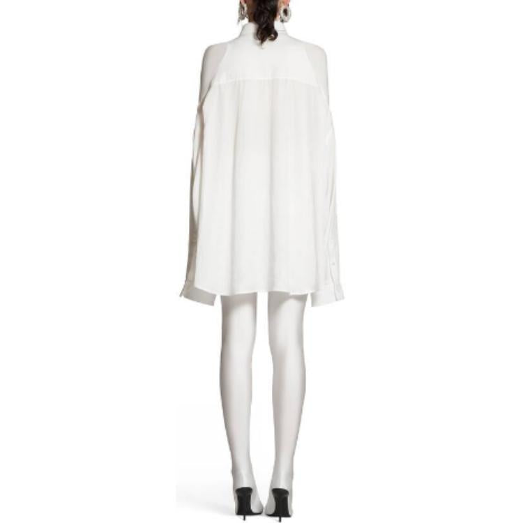 (WMNS) Balenciaga Knotted Sleeves Shirt Oversized 'White' 768553TPO359000