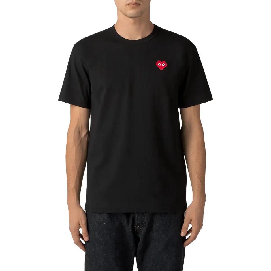 COMME des GARCONS PLAY Basic Invaders T-Shirt Red Emblem 'Black' AZ-T322-051-1