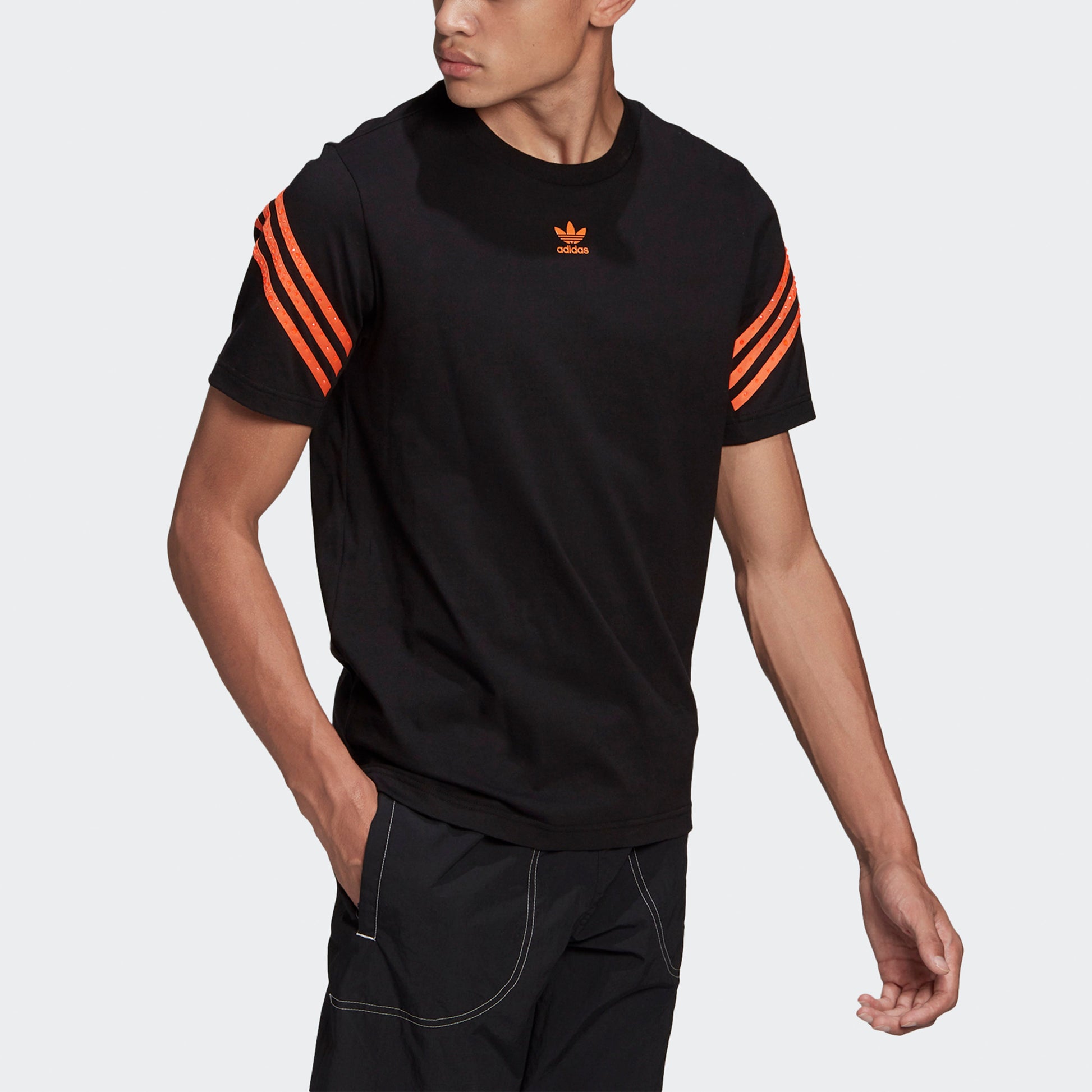 adidas originals x swarovski Crossover Round Neck Pullover Short Sleeve Black GS2633