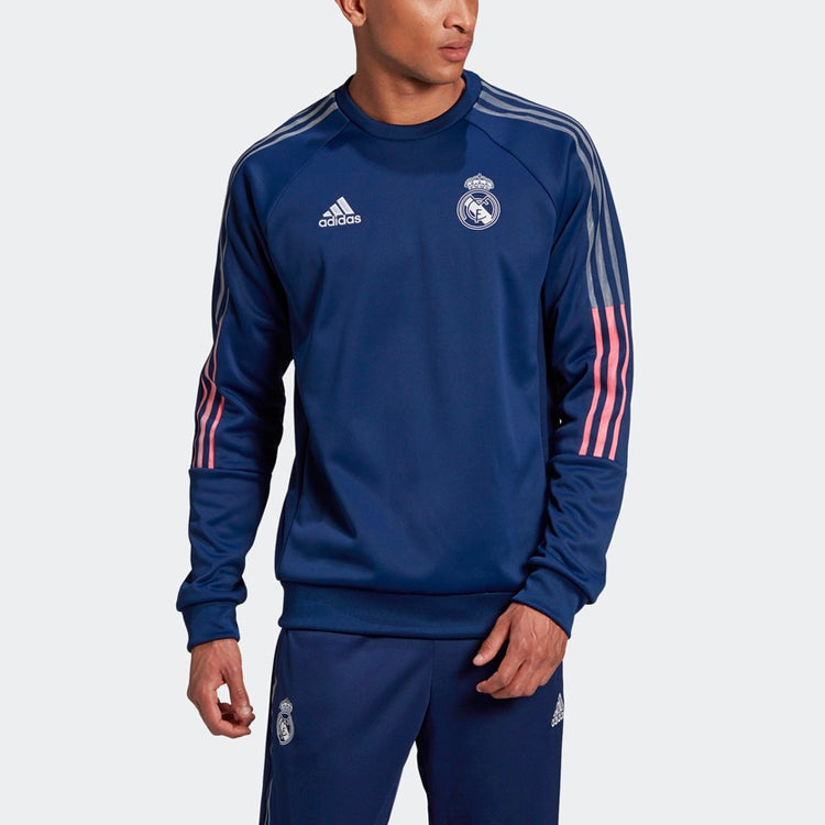adidas Real Travel Swt Real Madrid Soccer/Football Sports Pullover Navy Blue FR3875