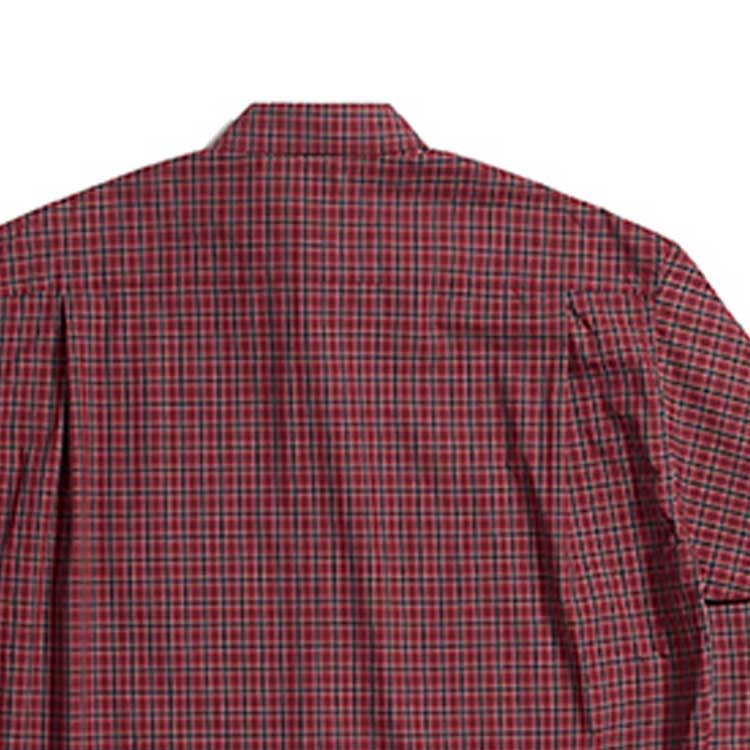 Balenciaga Plaid Long Sleeve Shirt Large Fit 'Red' 658929TKM386167