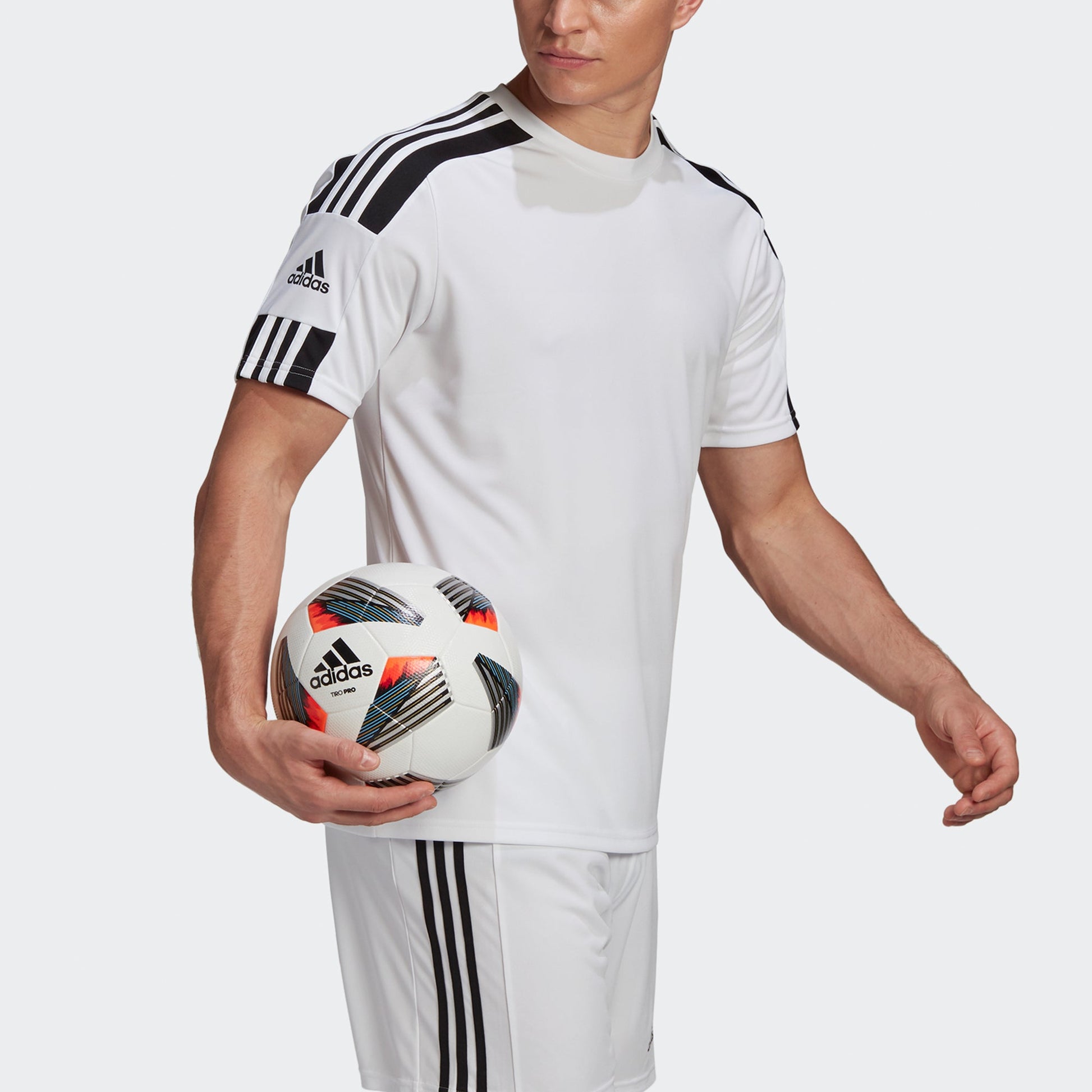 adidas Squad 21 Jsy Ss Soccer/Football Casual Sports Short Sleeve Jersey White GN5723