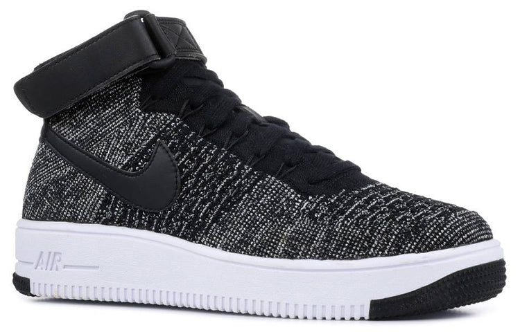 (GS) Nike Air Force 1 Ultra Flyknit Mid 'Black White' 862824-001