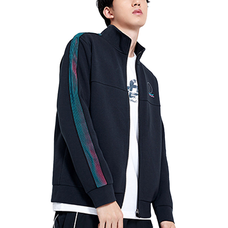 Li-Ning Wade Series Sports Cardigan Stand Collar Black AWDQ203-1