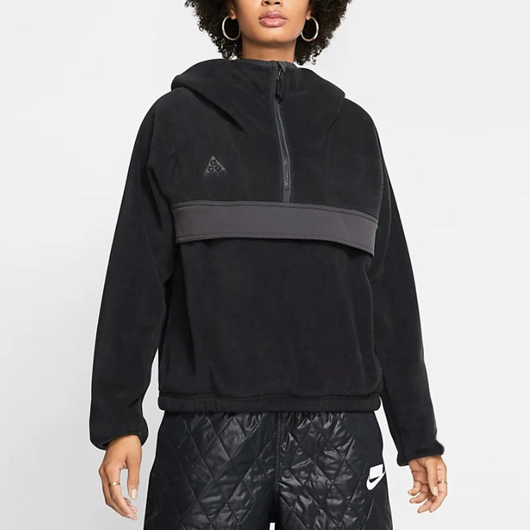 (WMNS) Nike ACG Half Zipper Fleece Pullover 'Black Anthracite' CU4115-010