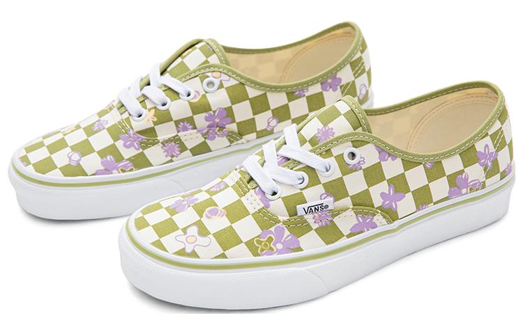 Vans Wallpaper Authentic Checkered Floral 'Green White' VN0A5KS9CCF