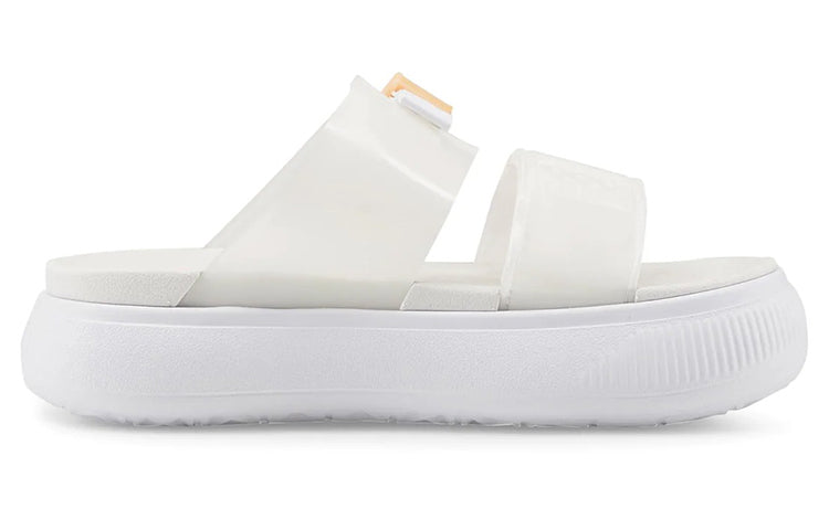 (WMNS) PUMA Suede Mayu Pop Sandal 'White Fizzy Melon' 384433-02