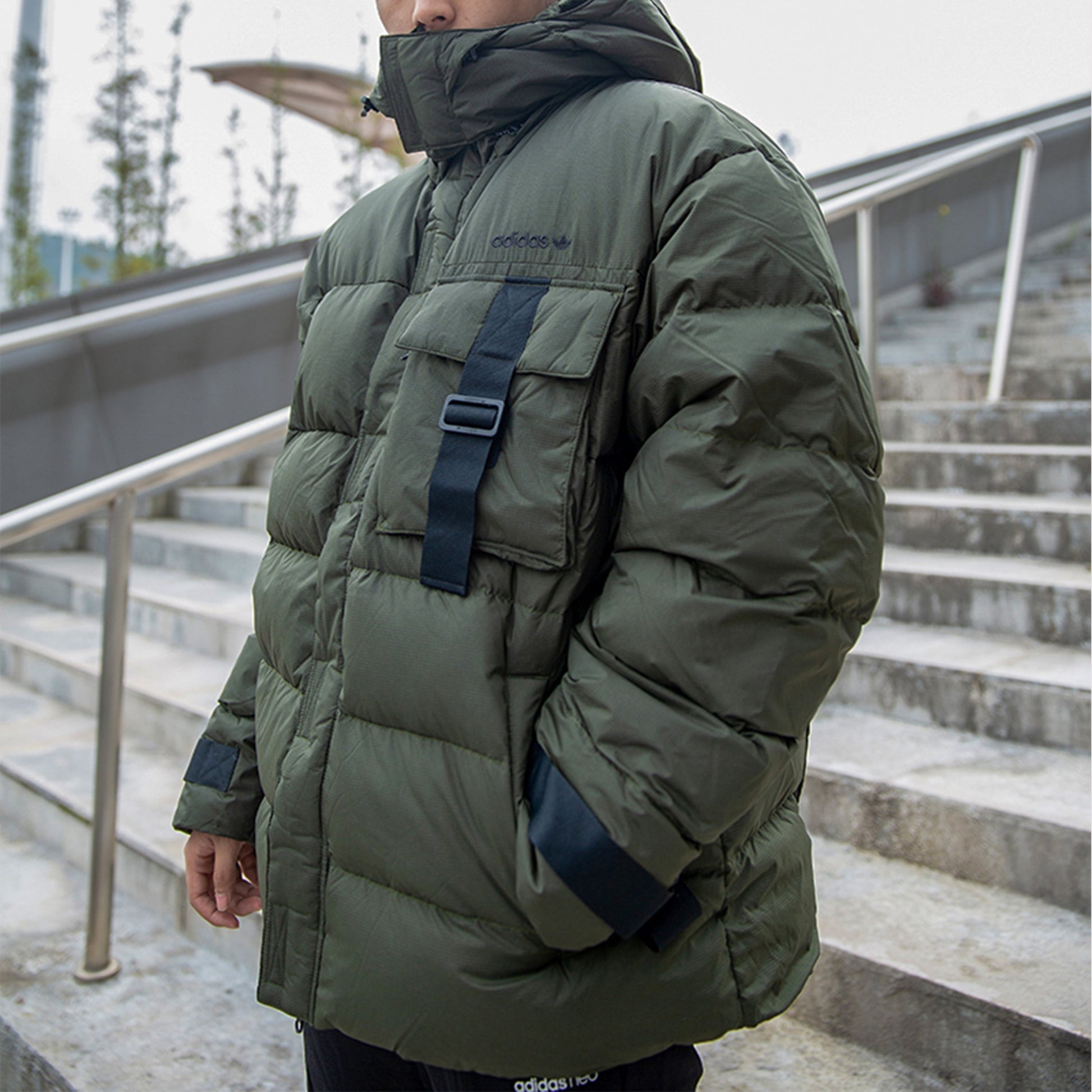 adidas originals Utility Duck Down Winter Jacket Green GD5612