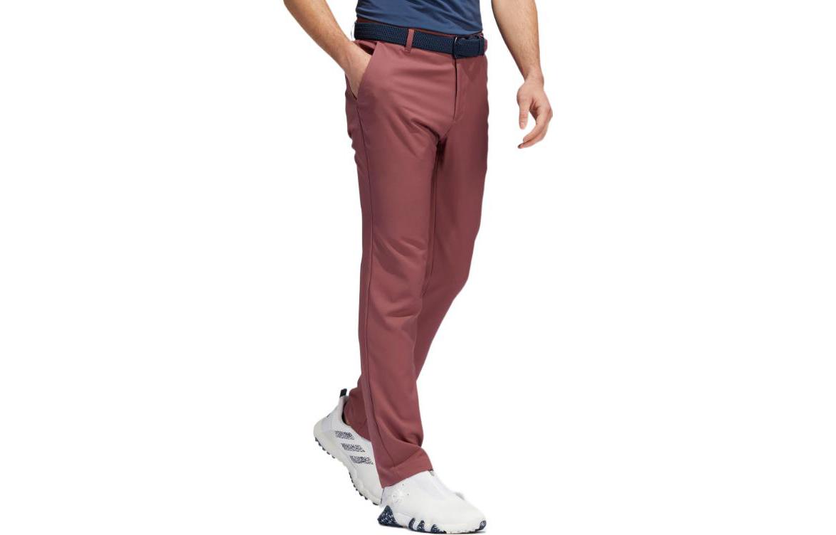 Men's adidas Solid Color Logo Printing Golf Sports Pants/Trousers/Joggers Brown Red HM3231
