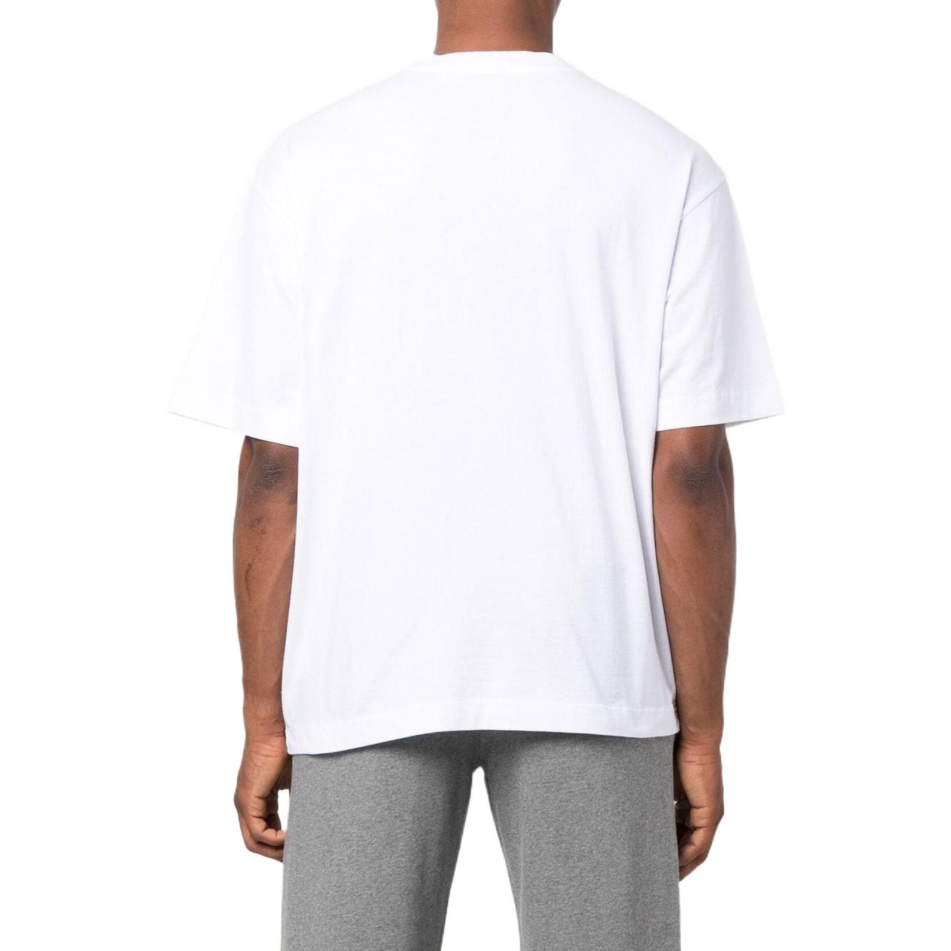 Off-White FW22 Solid Color Logo Embroidered Round Neck Short Sleeve Version White OMAA120F22JER0020110