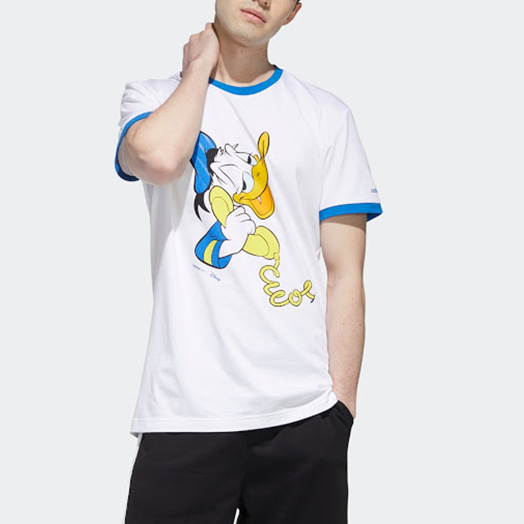 adidas neo Round Neck Sports Short Sleeve White GJ5631