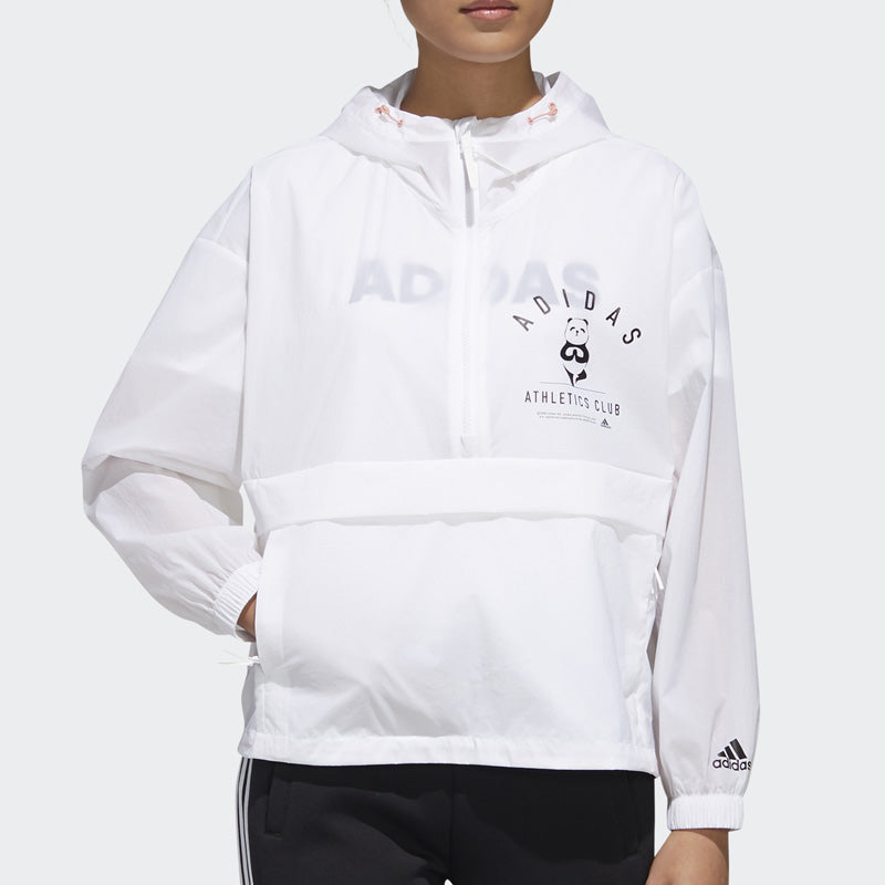 (WMNS) adidas PANDA ANORAK Sports Jacket White GL5630