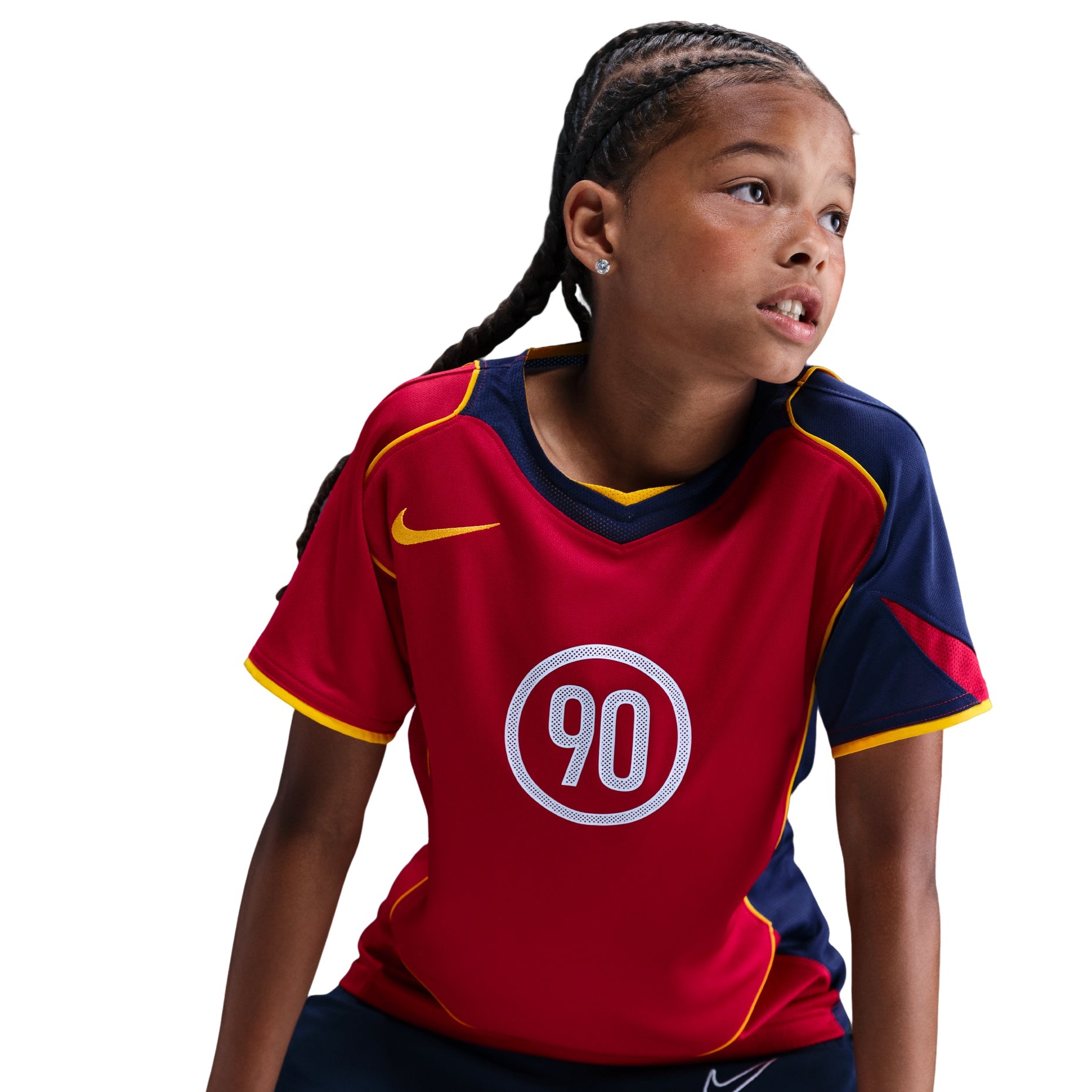 (GS) Nike Total 90 Dri-FIT Soccer Jersey 'Gym Red Navy' II9781-687