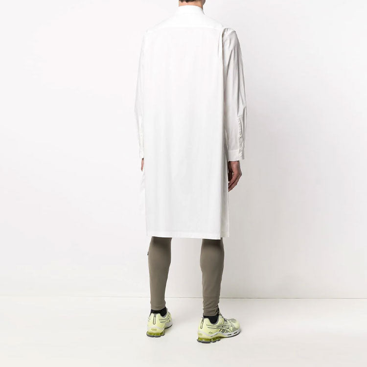 Men's Y-3 SS21 Zipper Pocket Long Sleeves Shirt White GV4219