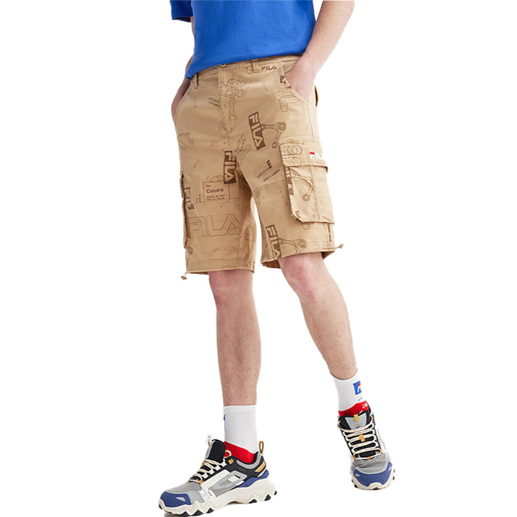 FILA Printing Cargo Sports Shorts Khaki F11M038803F-LK