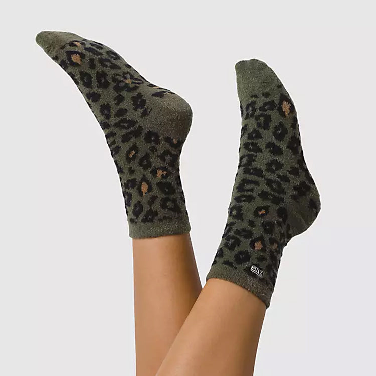 (WMNS) Vans Fuzzy Socks 'Green Black' VN0A5LGXKCZ