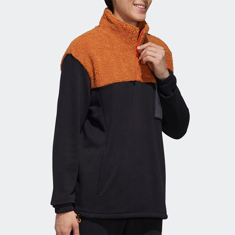 adidas neo x POKEMON Crossover Half Zipper Splicing Pullover Black FU3916