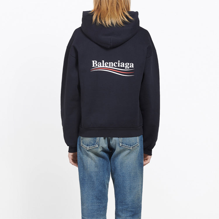 Balenciaga Logo Printing Unisex Navy Blue 556145TBV144128