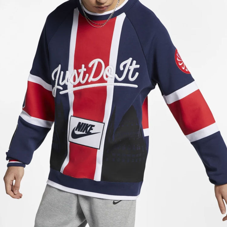 Men's Nike City Limited London Multicolor Splicing Red Blue 'Midnight Navy White University Red' AR1993-410