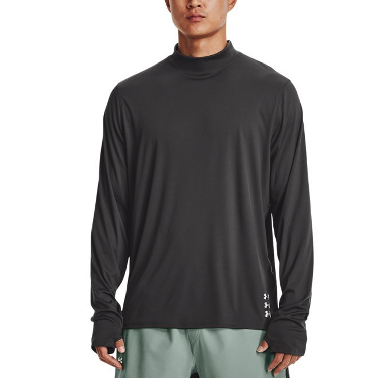 Under Armour Terrain Mock Long Sleeve T-shirt 'Black Grey' 1373733-010