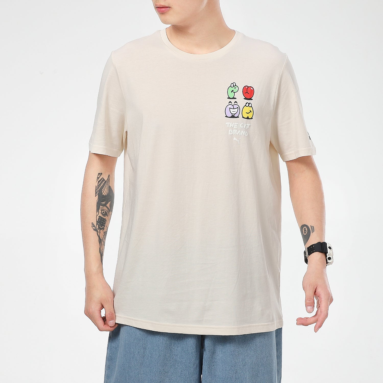 PUMA Graphic Streetwear T-Shirt 'Beige' 532612-75
