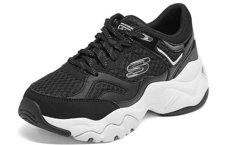 (WMNS) Skechers D'LITES 3.0 'Black White' 12958-BLK